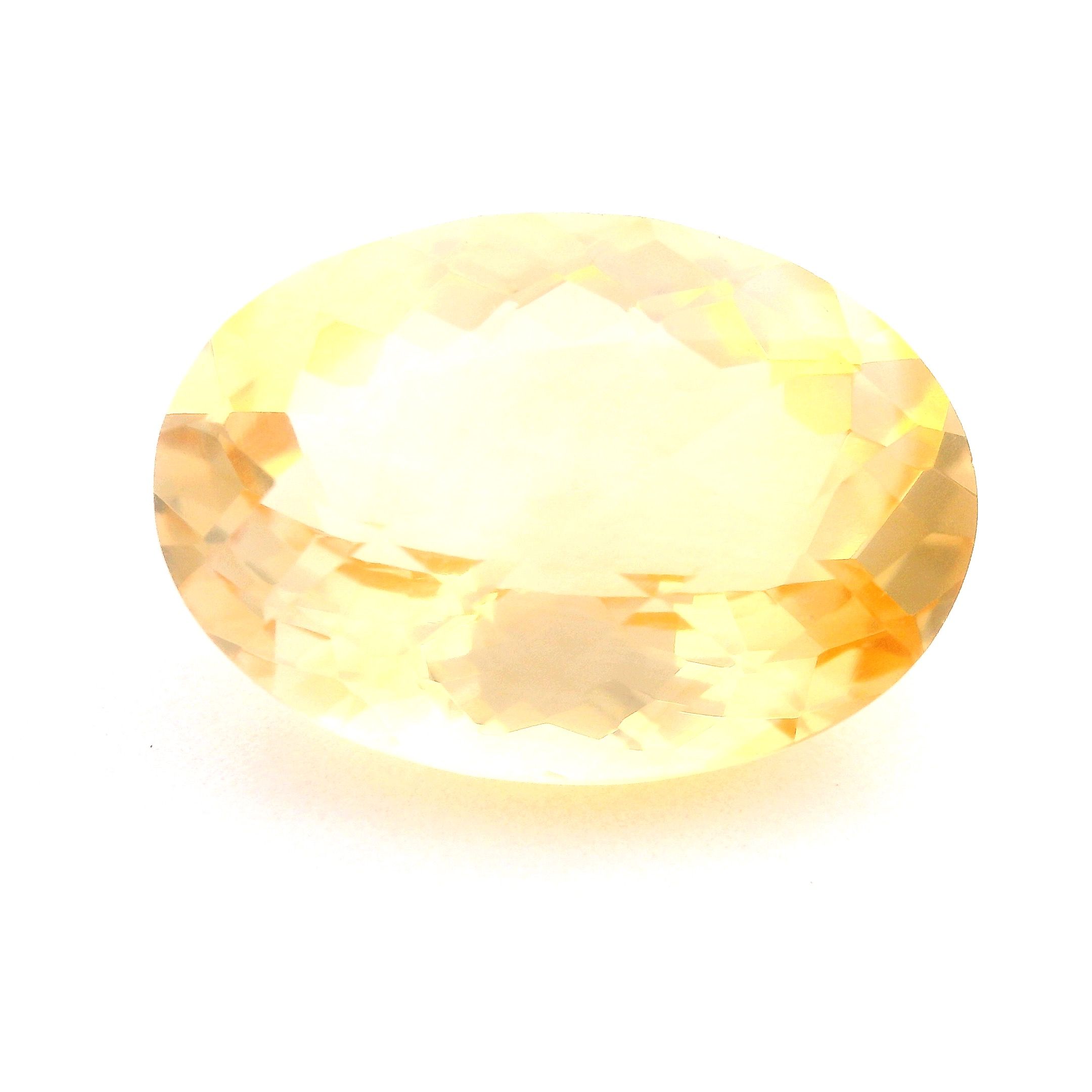 CITRINE FACETED 11.61ct YELLOW Medium Intense EC BRAZIL NONE