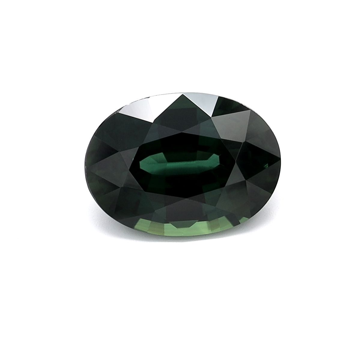 SAPPHIRE FACETED 2.66ct GREEN GREEN EC AUSTRALIA HEATED