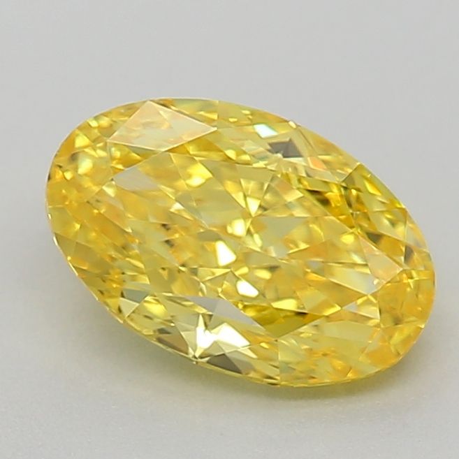 0.71 CT Fancy Vivid Yellow OVAL