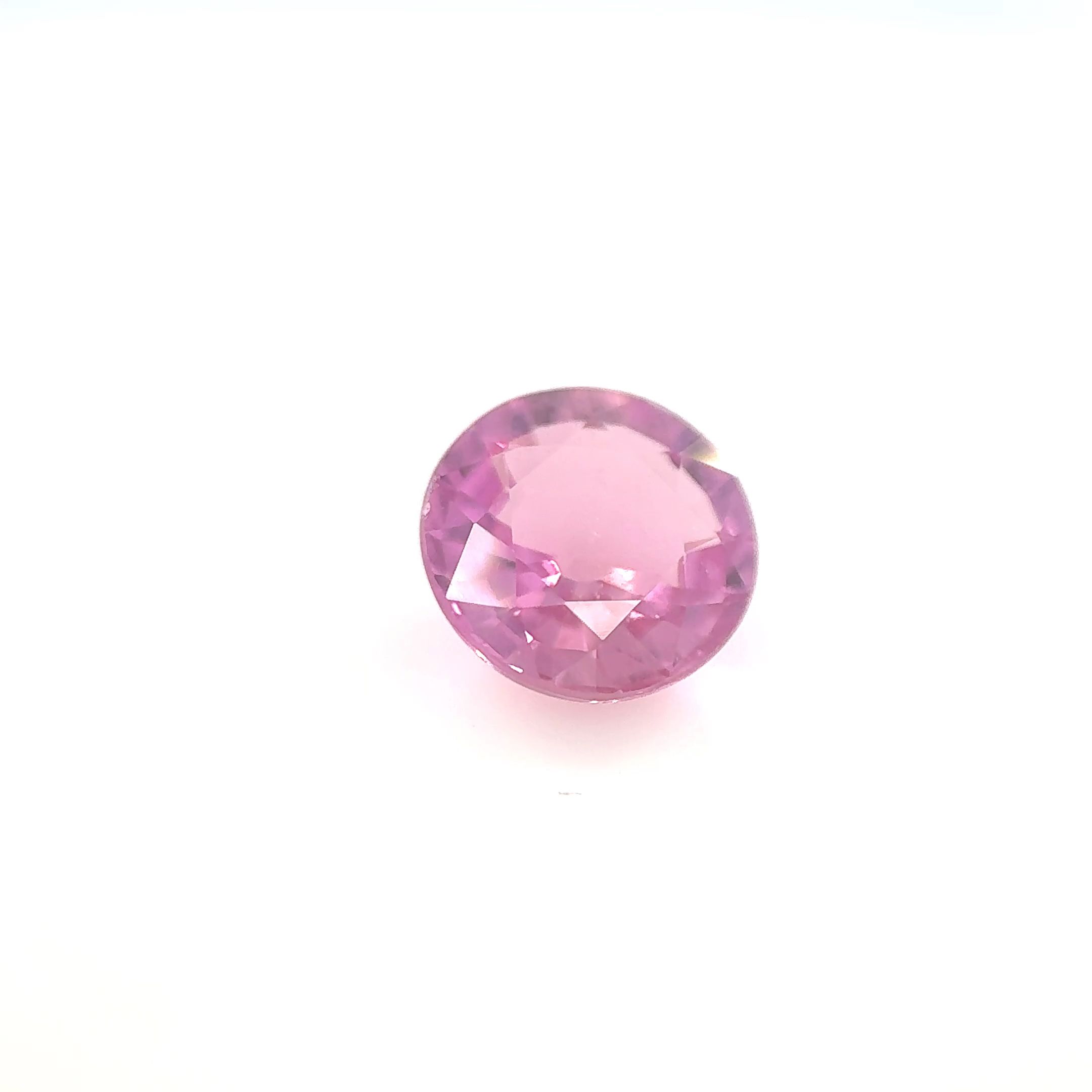 Szafir 1,55 ct, różowy, szlif okrągły