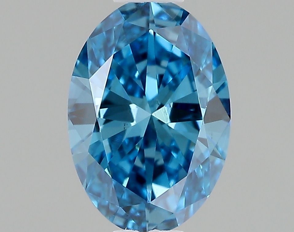 0.44 CT Fancy Vivid Blue OVAL
