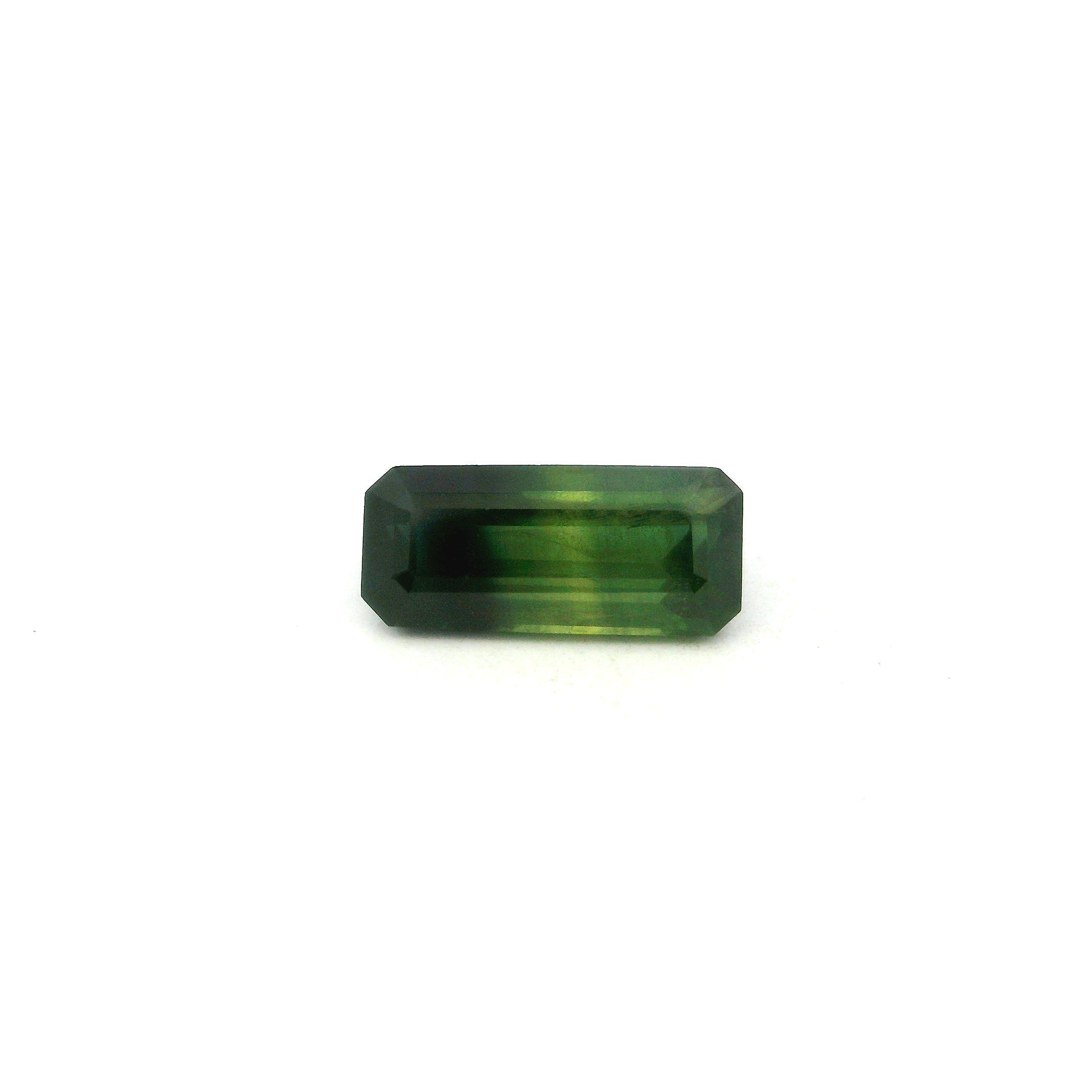 Szafir 1,29 ct, dwubarwny, szlif ośmiokątny