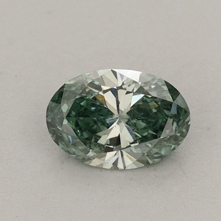 0.52 CT Fancy Vivid Green OVAL