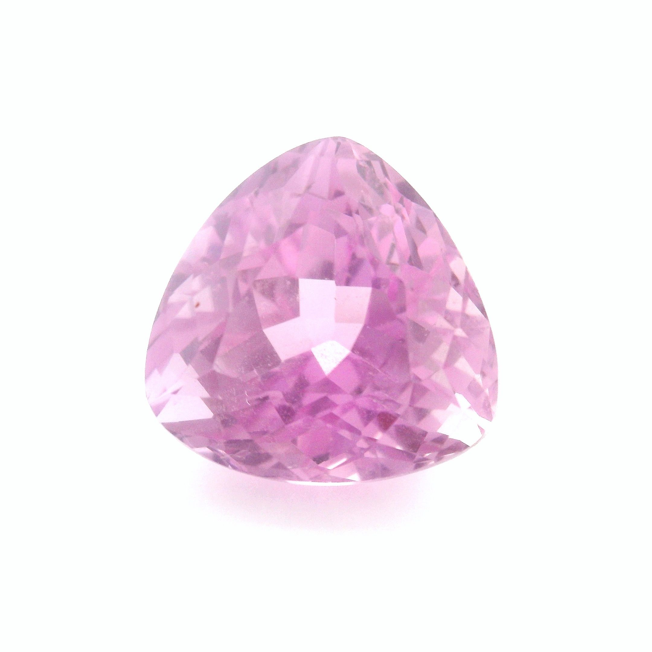Kunzyt 10,70 ct, różowy, szlif trójkątny
