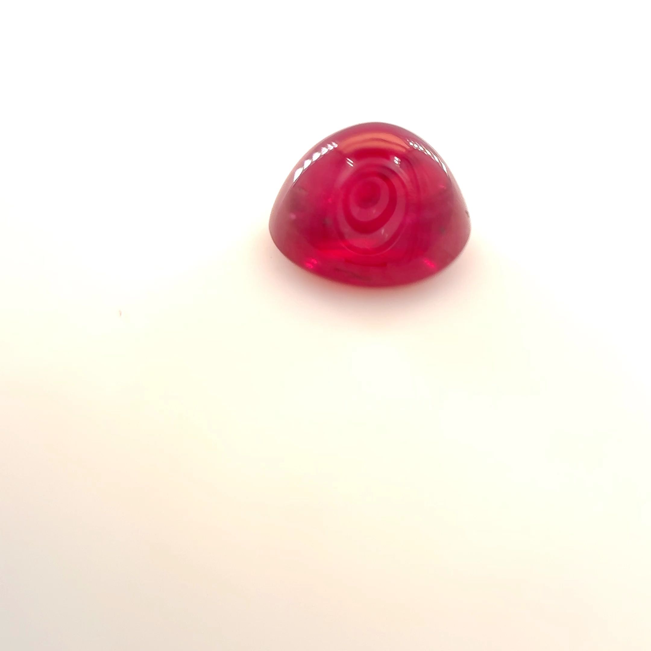 Rubin 1,45 ct, czerwony, kaboszon