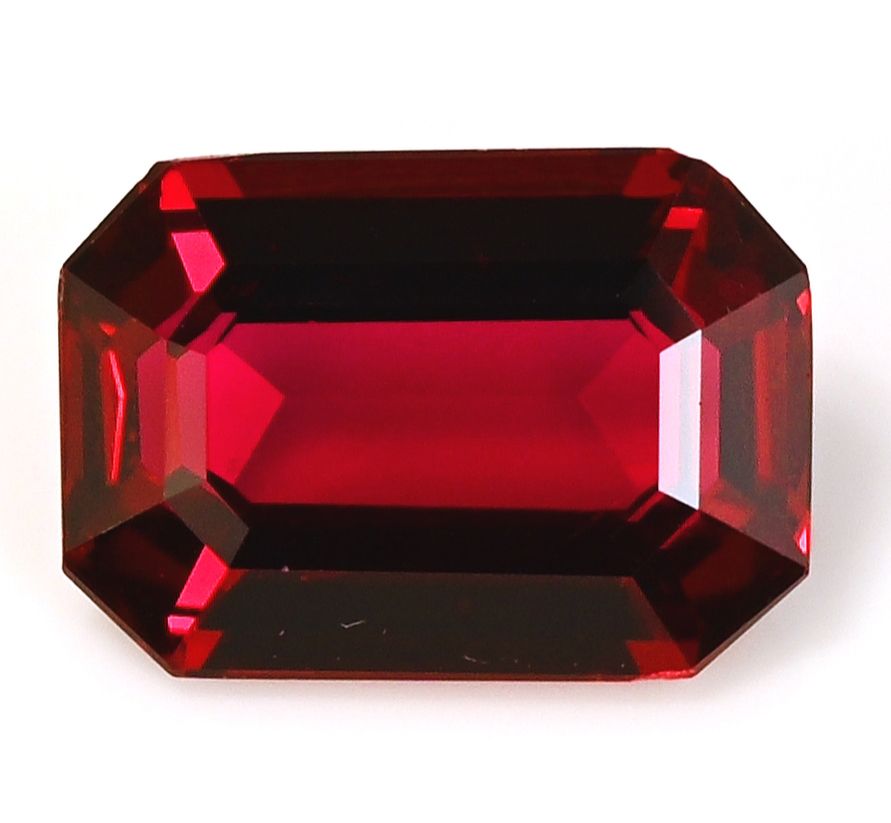 Rubin 1,04 ct, czerwony, szlif szmaragdowy