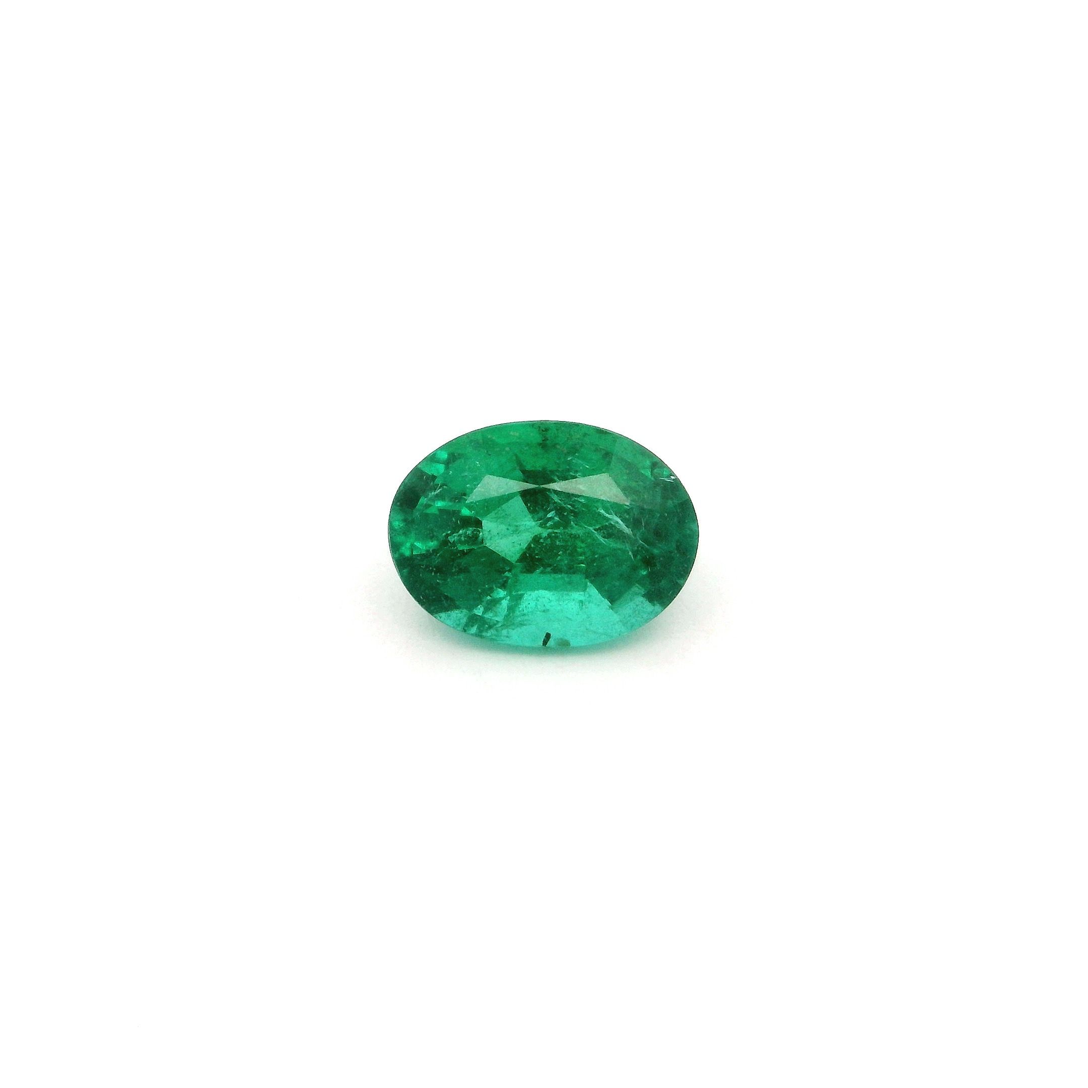 Szmaragd 1,23 ct, zielony, szlif owalny