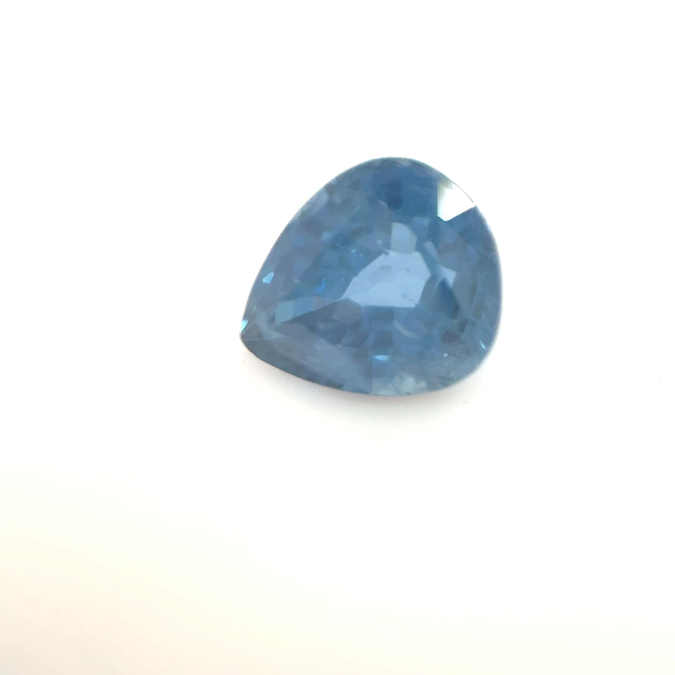 Szafir 1,16 ct, niebieski, szlif gruszka