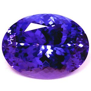 Tanzanit 13,89 ct, niebieski, szlif owalny