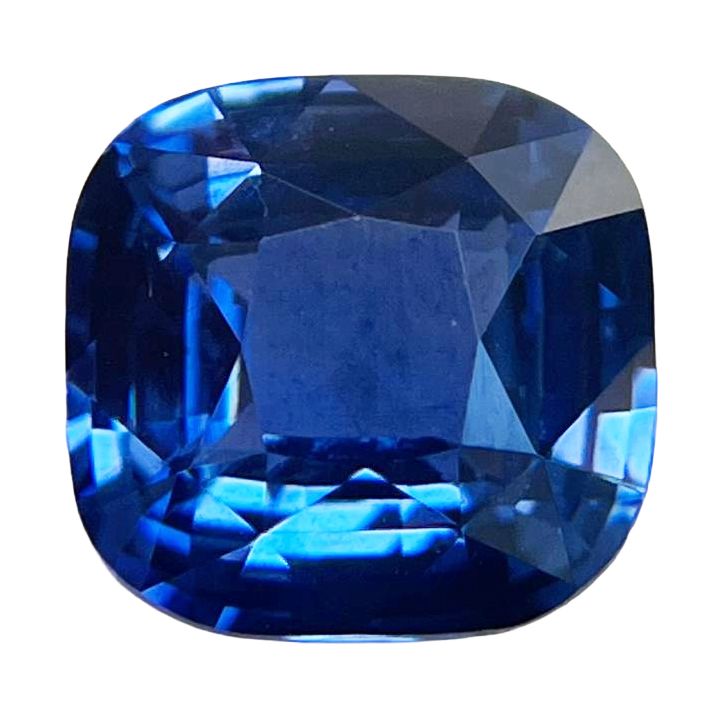 Szafir 5,03 ct, niebieski, szlif cushion
