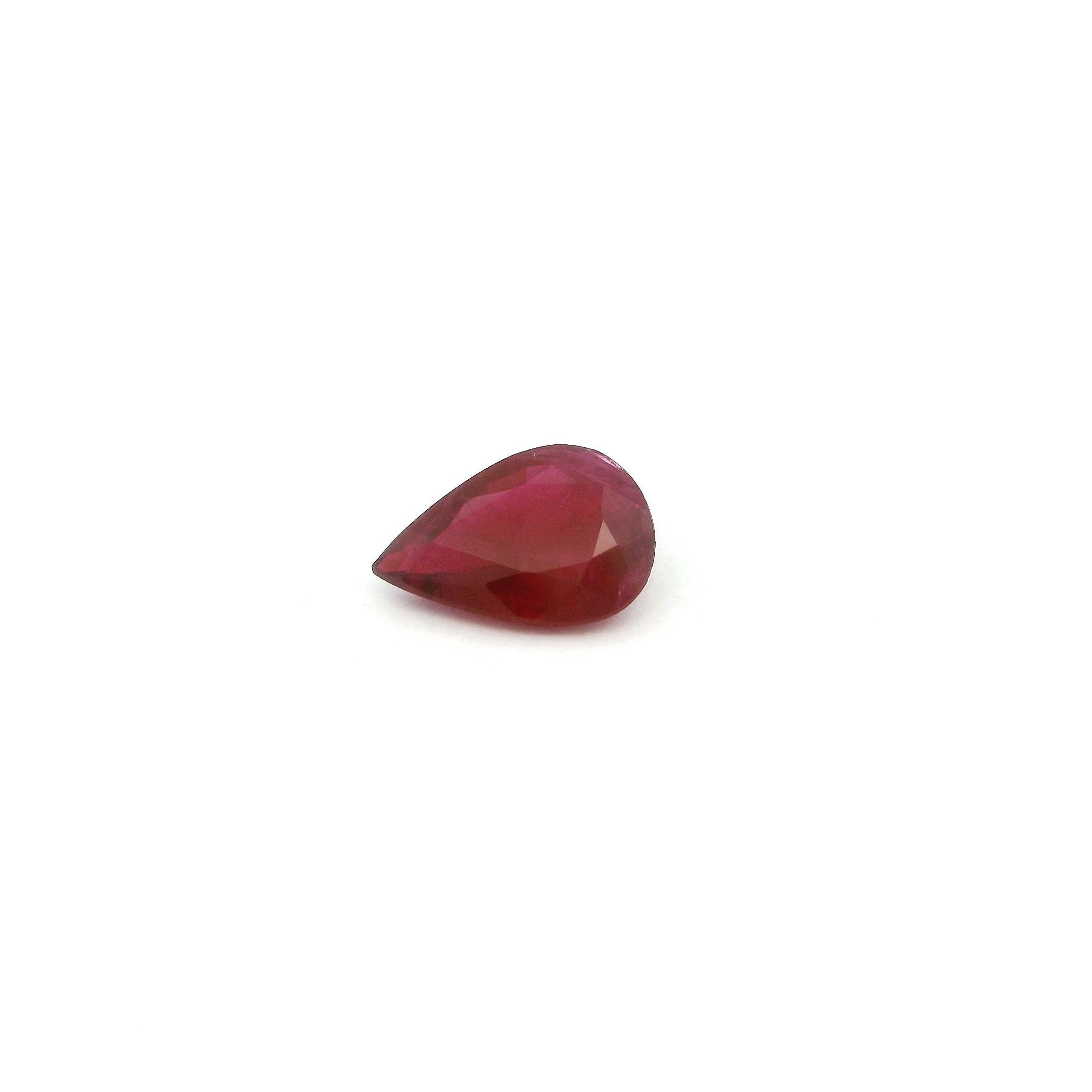 RUBY FACETED 0.59ct RED Intense SI MOZAMBIQUE HEATED