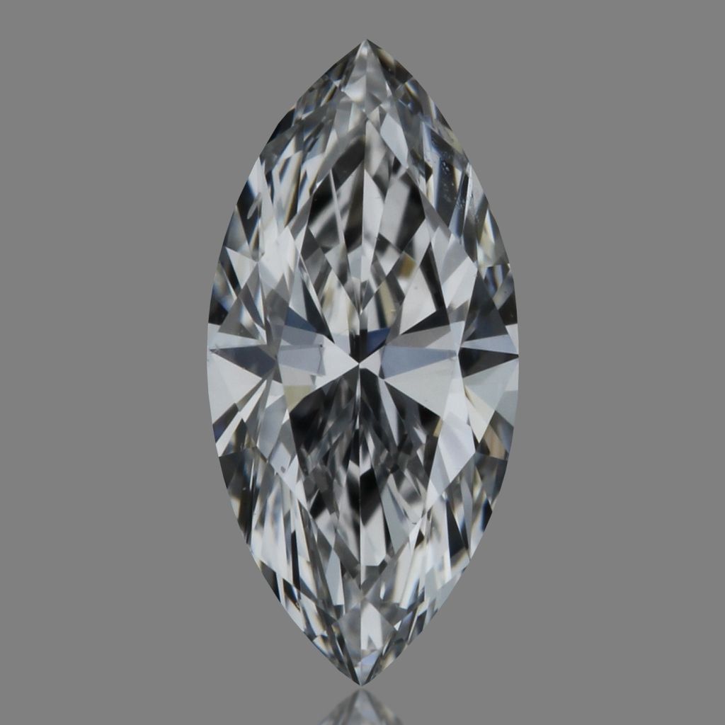 0.21-carat marquise diamond with D color, null cut, and VVS2 clarity.
