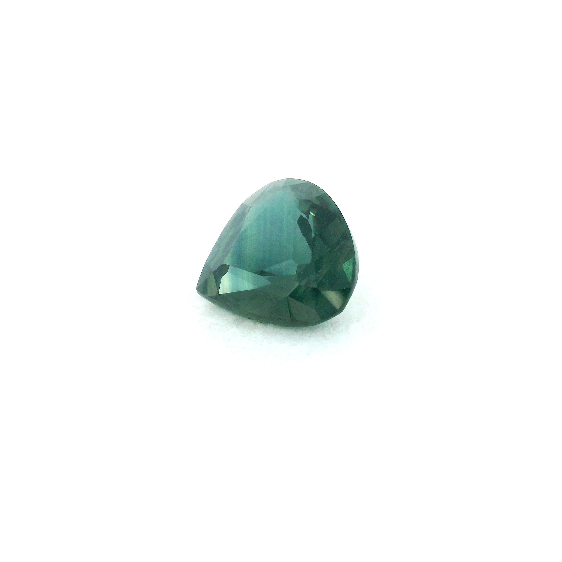 Szafir 1,24 ct, niebieski, szlif gruszka