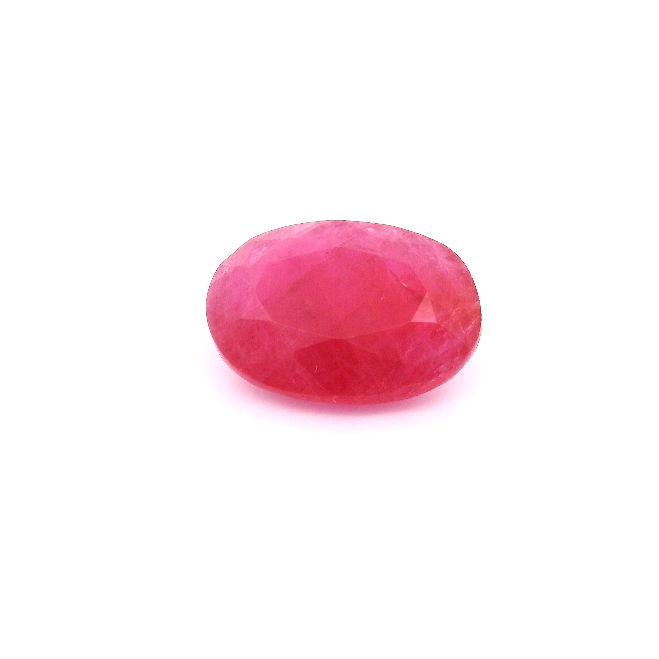 Rubin 3,12 ct, czerwony, szlif owalny
