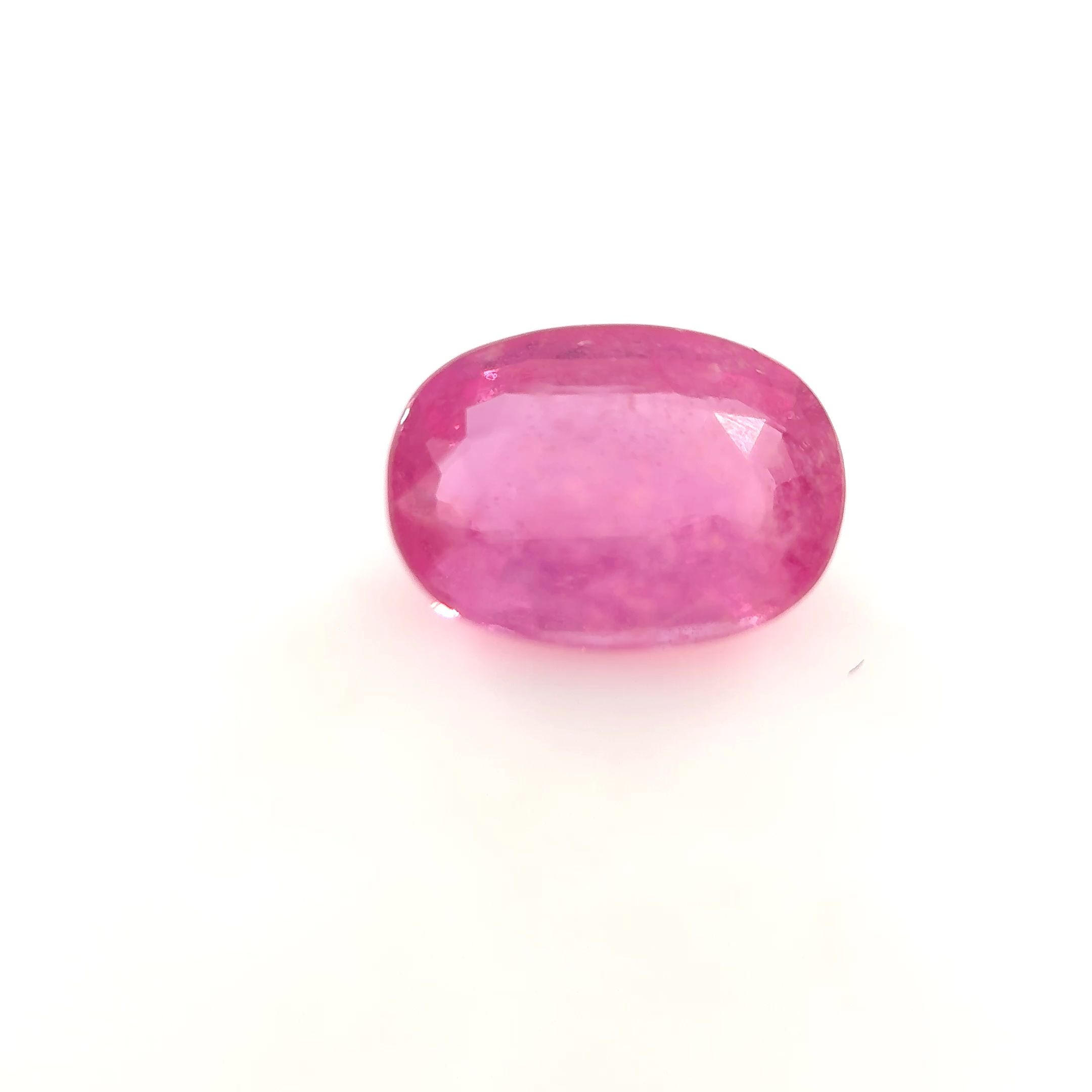 Szafir 2,03 ct, różowy, szlif owalny