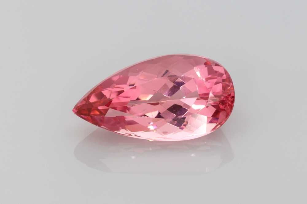 Turmalin 3,76 ct, różowy, szlif gruszka