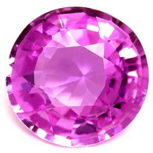 Szafir 1,06 ct, różowy, szlif okrągły