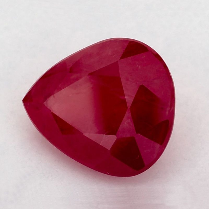 Rubin 2,44 ct, czerwony, szlif gruszka
