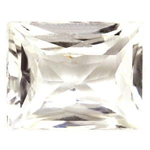 Szafir 1,78 ct, biały, szlif szmaragdowy