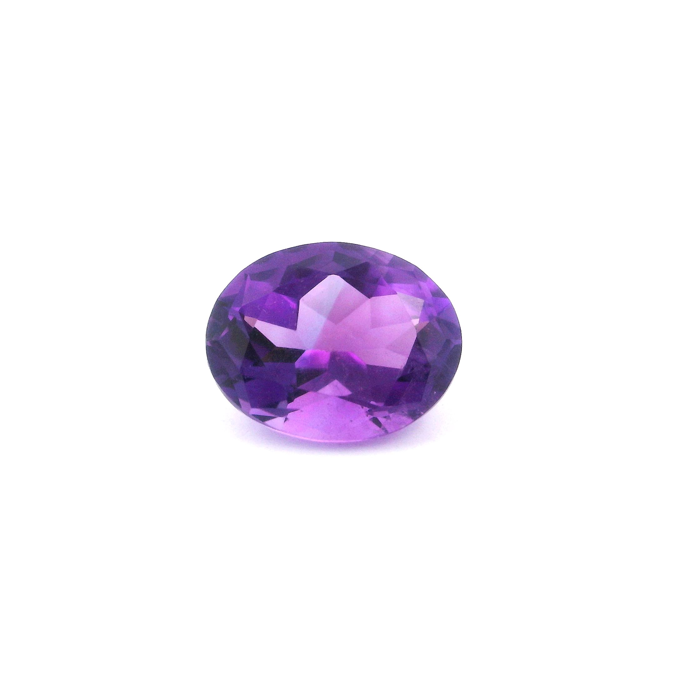 Ametyst 2,54 ct, purpurowy, szlif owalny