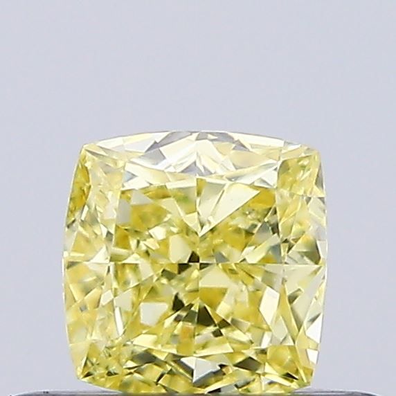 0.3 CT Fancy Intense Yellow CUSHION BRILLIANT