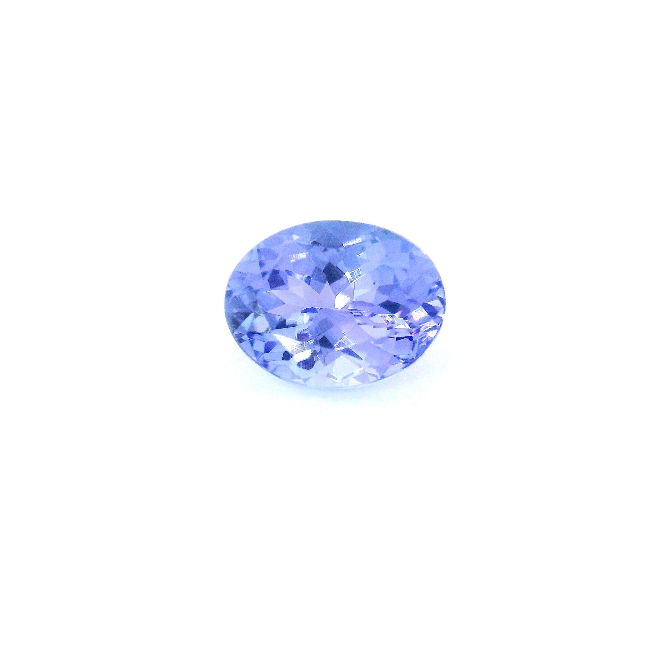 Tanzanit 1,77 ct, niebieski, szlif owalny