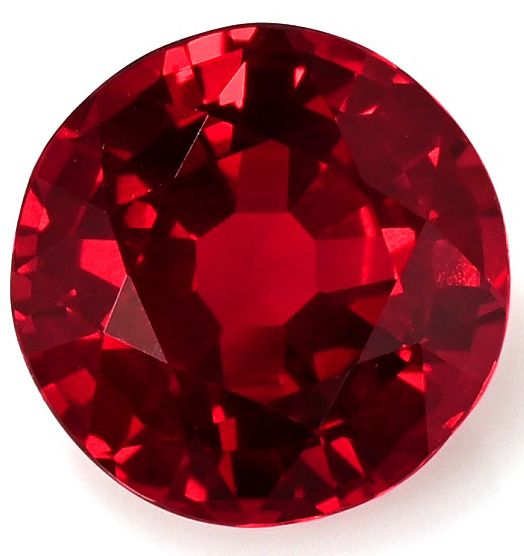 Rubin 1,21 ct, czerwony, szlif okrągły