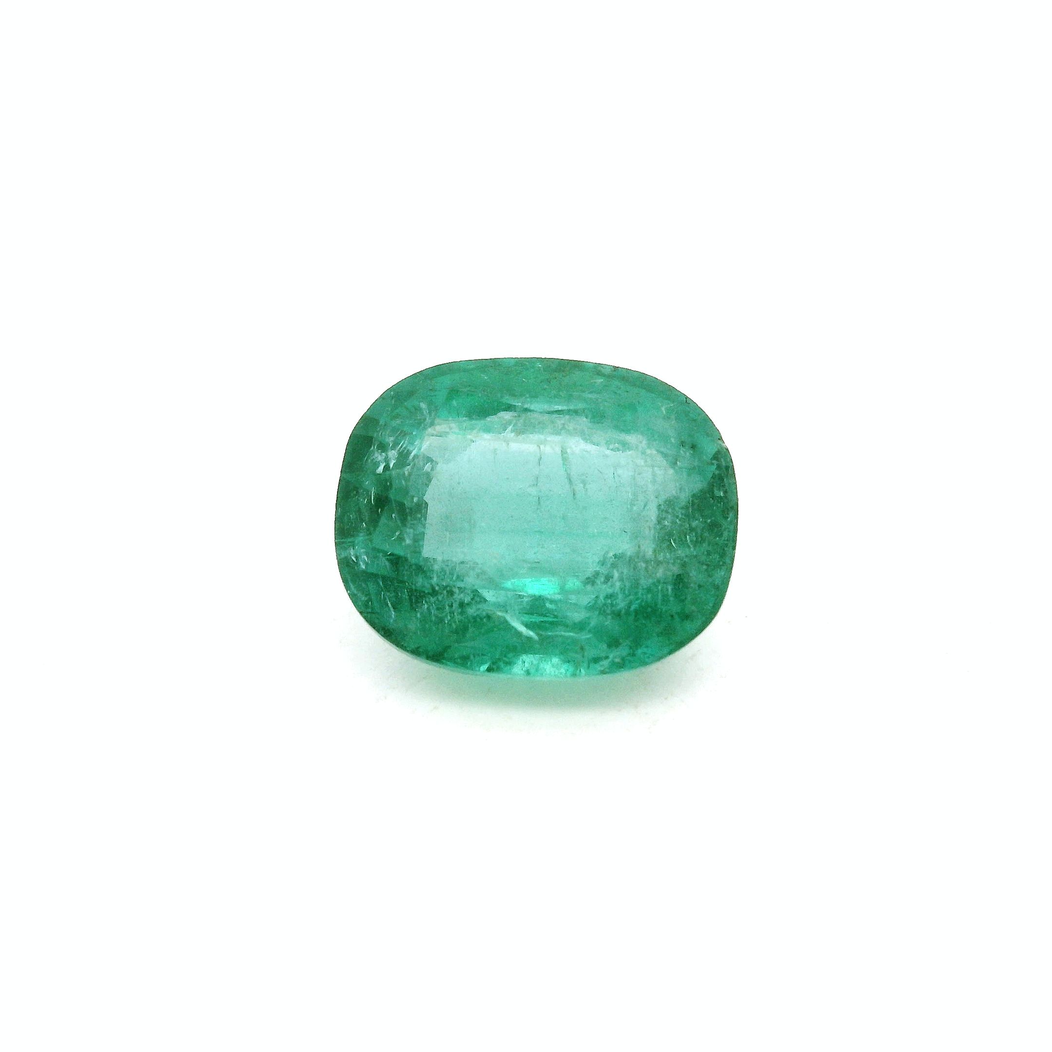 3.24 ct Cushion Emerald