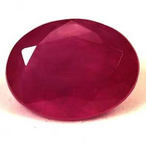 Rubin 1,19 ct, czerwony, szlif owalny