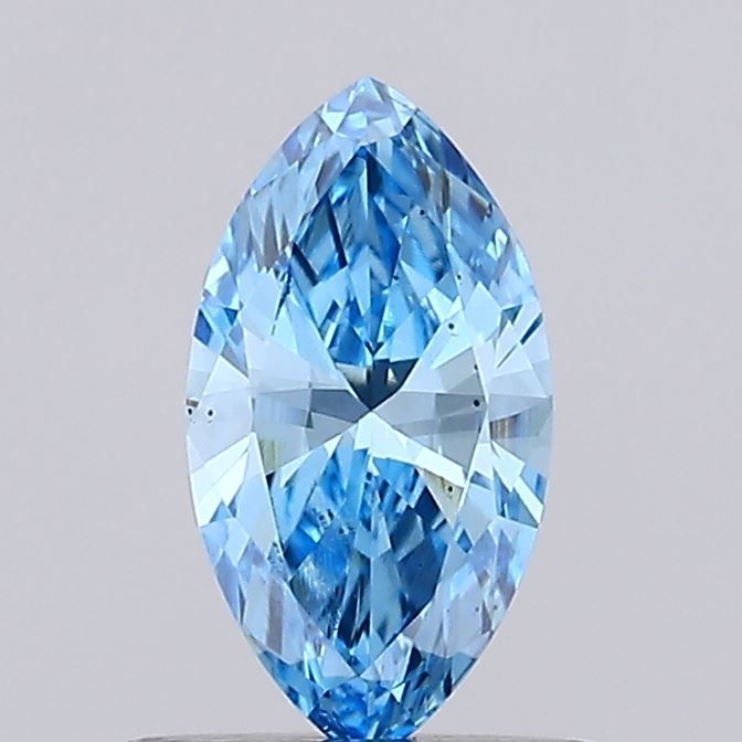 0.58 CT Fancy Vivid Blue MARQUISE
