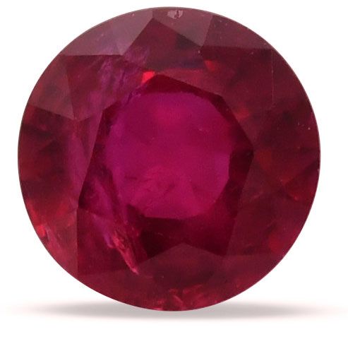 Rubin 1,30 ct, czerwony, szlif okrągły