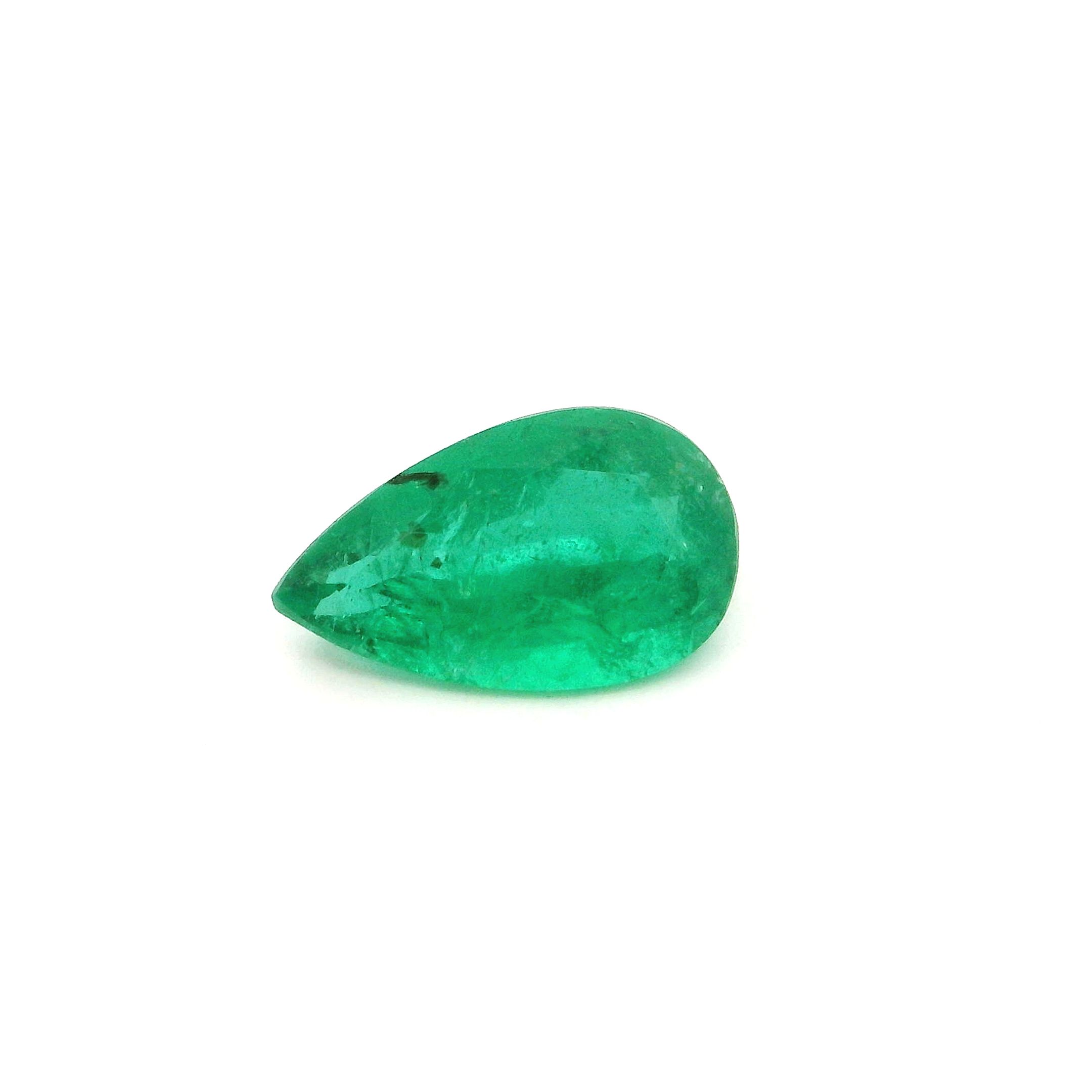 1.12 ct Pear Emerald