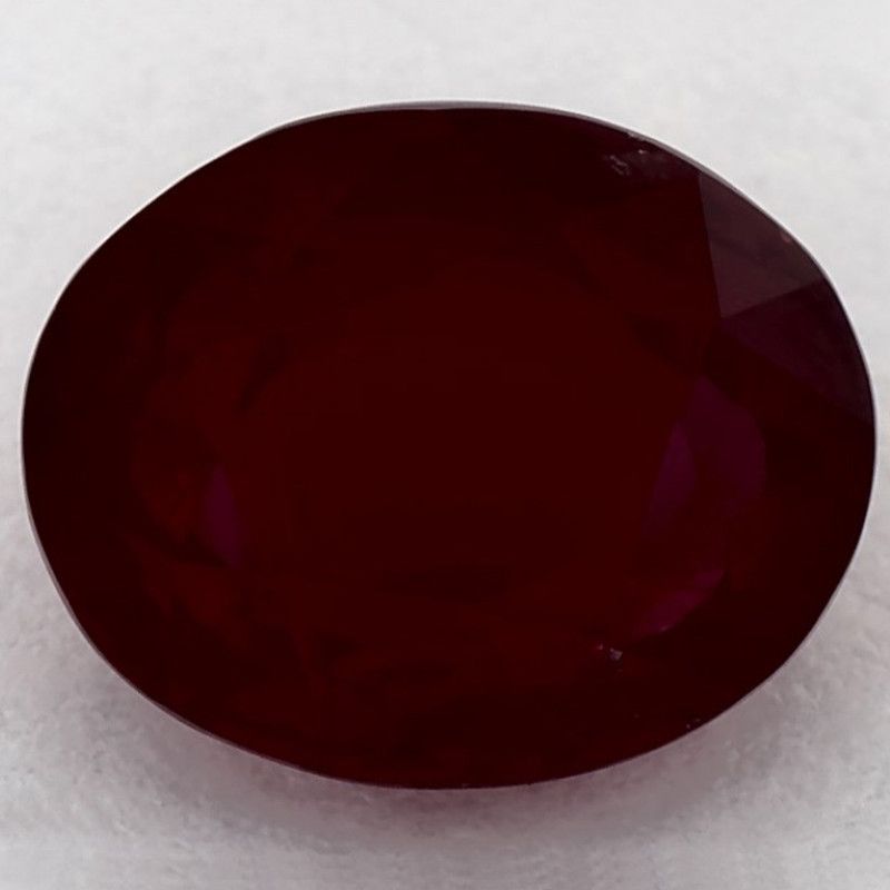 Rubin 3,09 ct, czerwony, szlif owalny