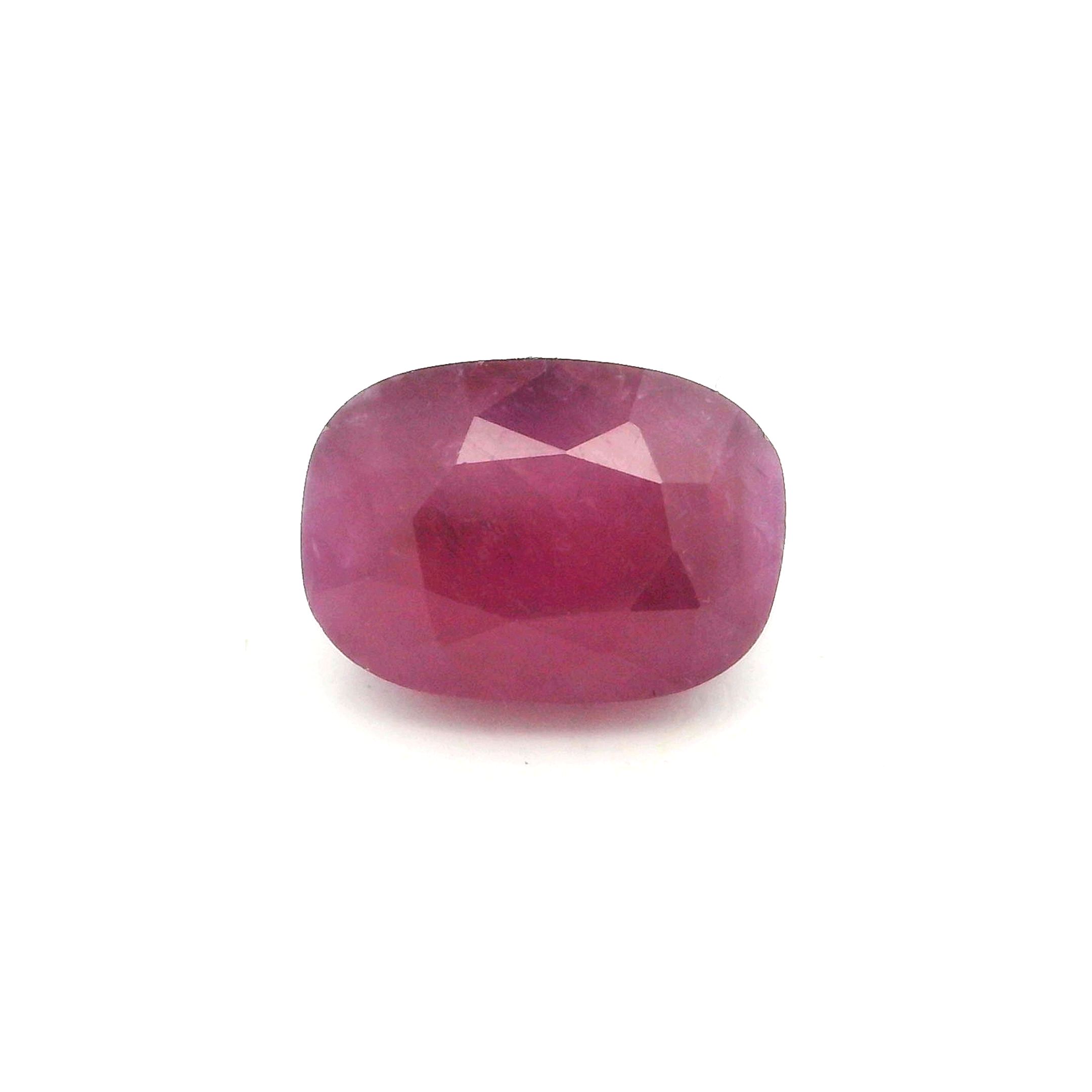 Rubin 3,11 ct, czerwony, szlif cushion