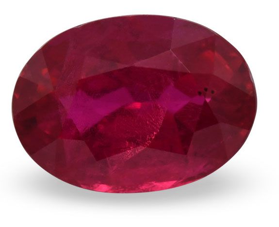 Rubin 1,13 ct, czerwony, szlif owalny