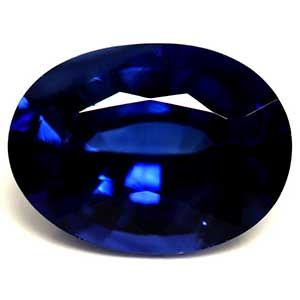 Szafir 1,35 ct, niebieski, szlif owalny