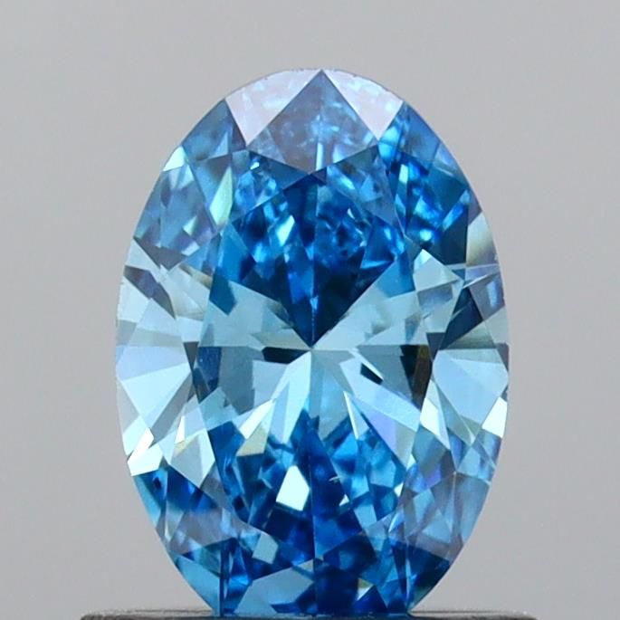 0.73 CT Fancy Vivid Blue OVAL