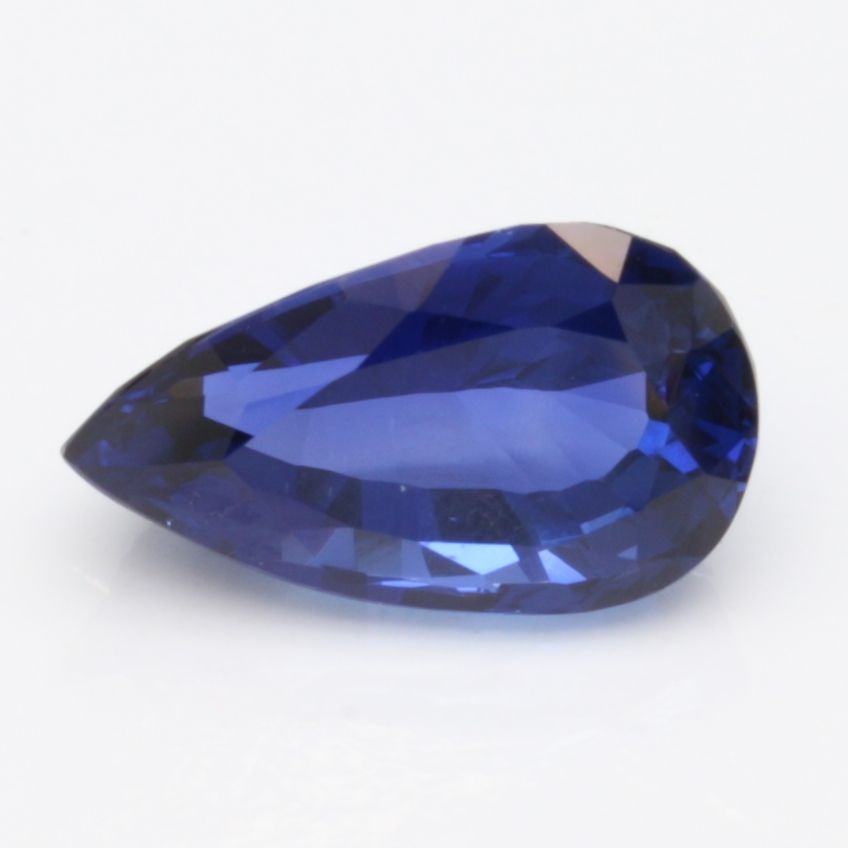 Szafir 2,48 ct, niebieski, szlif gruszka