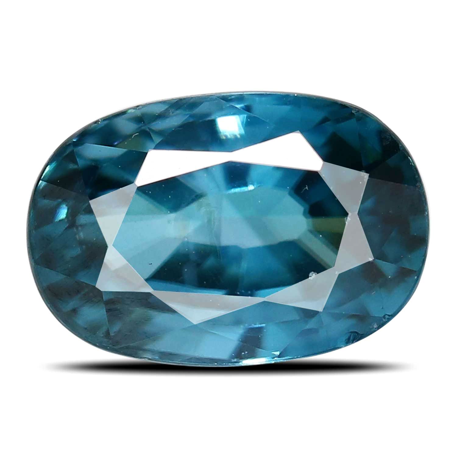 ZIRCON FACETED 4.47ct BLUE MI CAMBODIA NONE