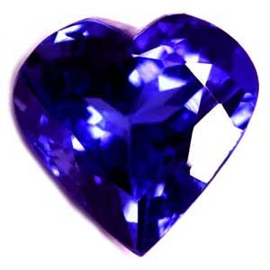 Tanzanit 1,92 ct, niebieski, szlif serce