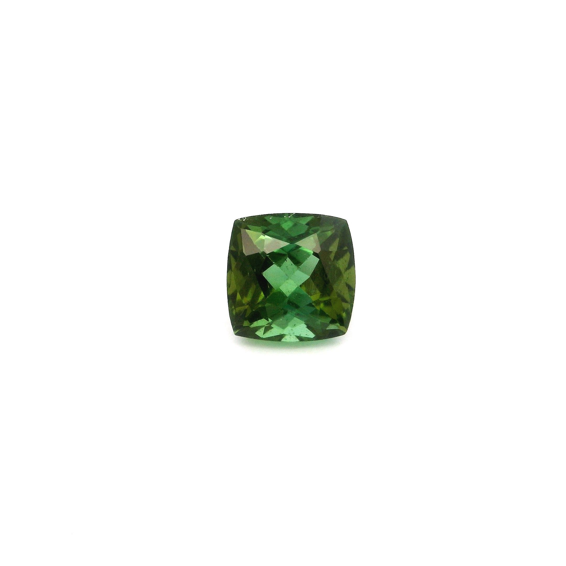 Turmalin 1,98 ct, zielony, szlif cushion