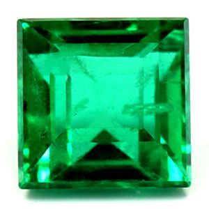 Szmaragd 1,11 ct, zielony, szlif kwadratowy