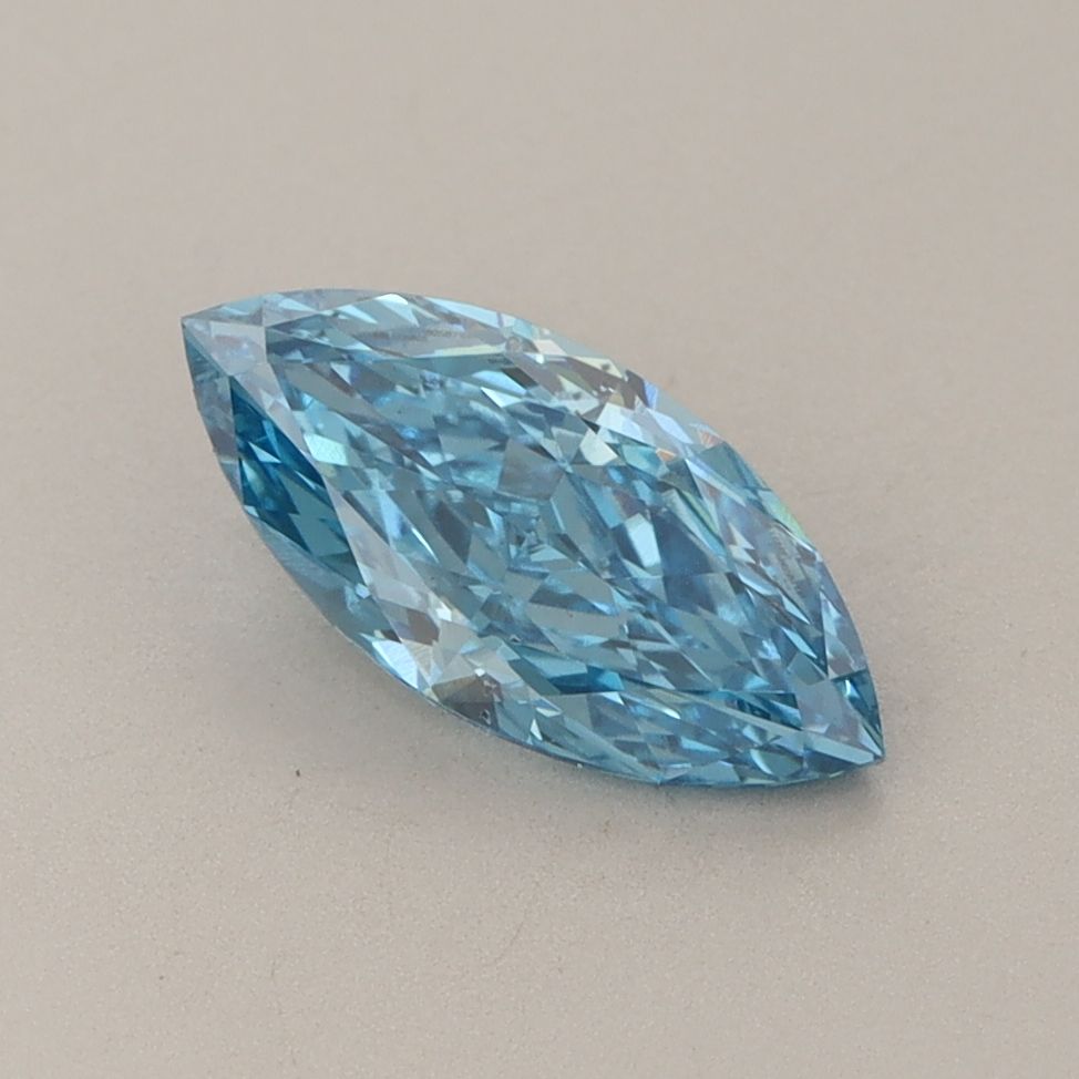 1.06 CT Fancy Vivid Blue MARQUISE