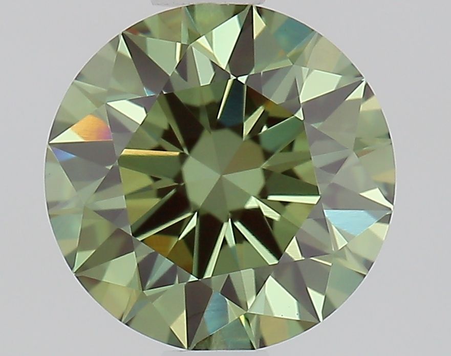 1.08 CT Fancy Vivid Green ROUND
