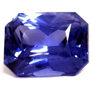 Szafir 1,05 ct, niebieski, szlif szmaragdowy