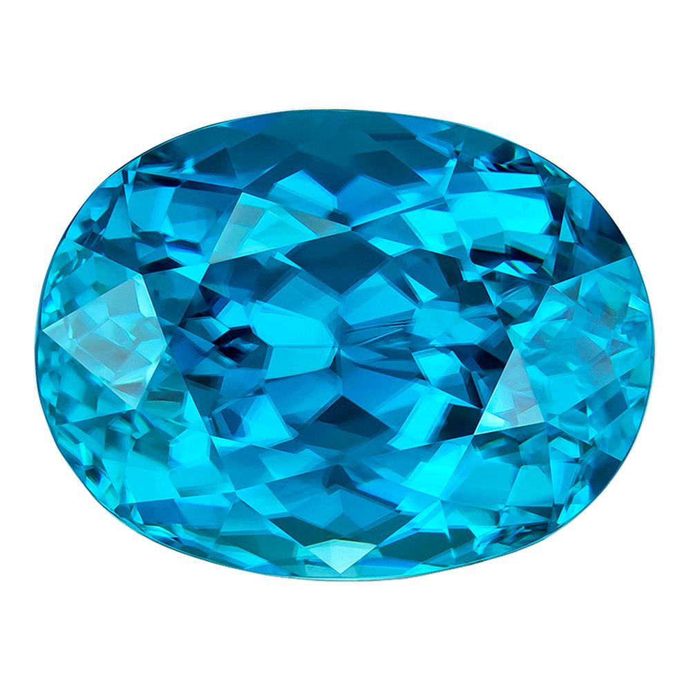 ZIRCON FACETED 10.42ct BLUE EC CAMBODIA HEATED