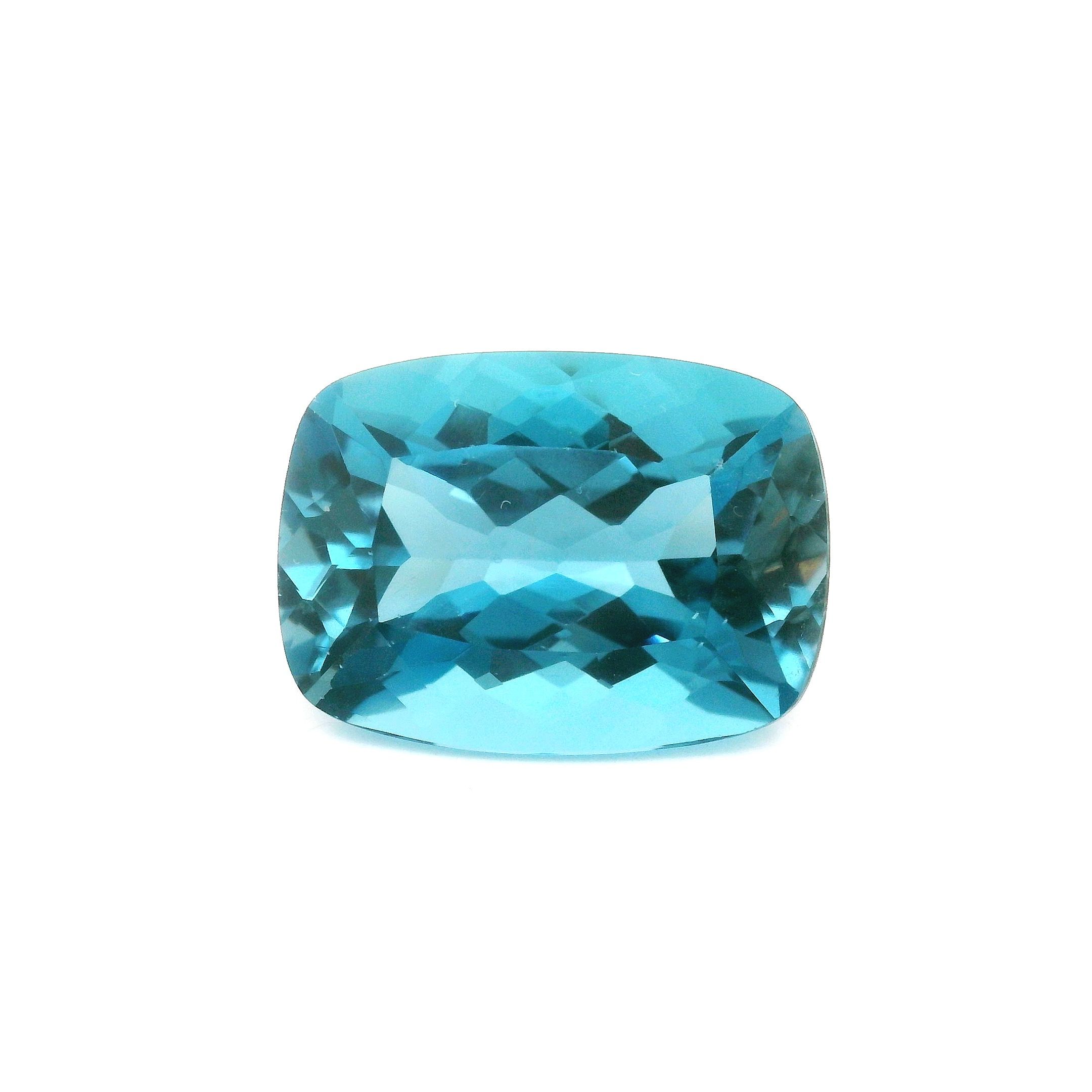 Topaz 16,85 ct, niebieski, szlif cushion
