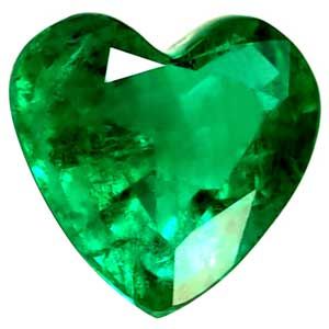 Szmaragd 1,30 ct, zielony, szlif serce
