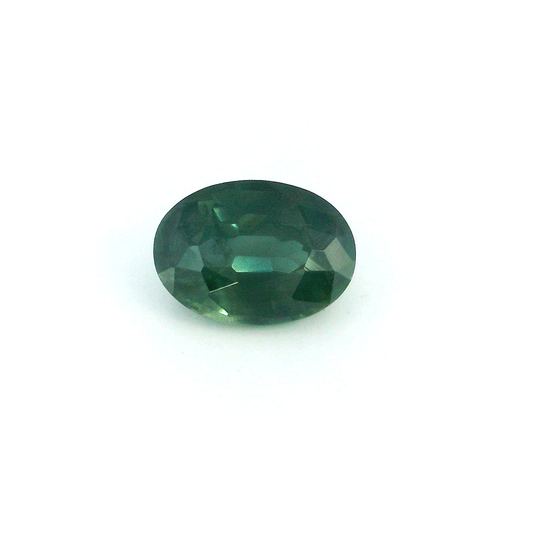Szafir 1,12 ct, zielony, szlif owalny