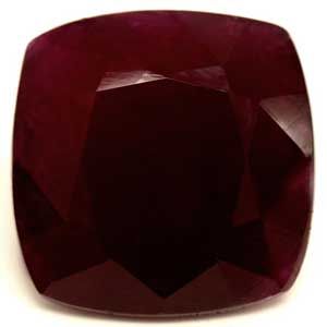 Rubin 6,66 ct, czerwony, szlif cushion